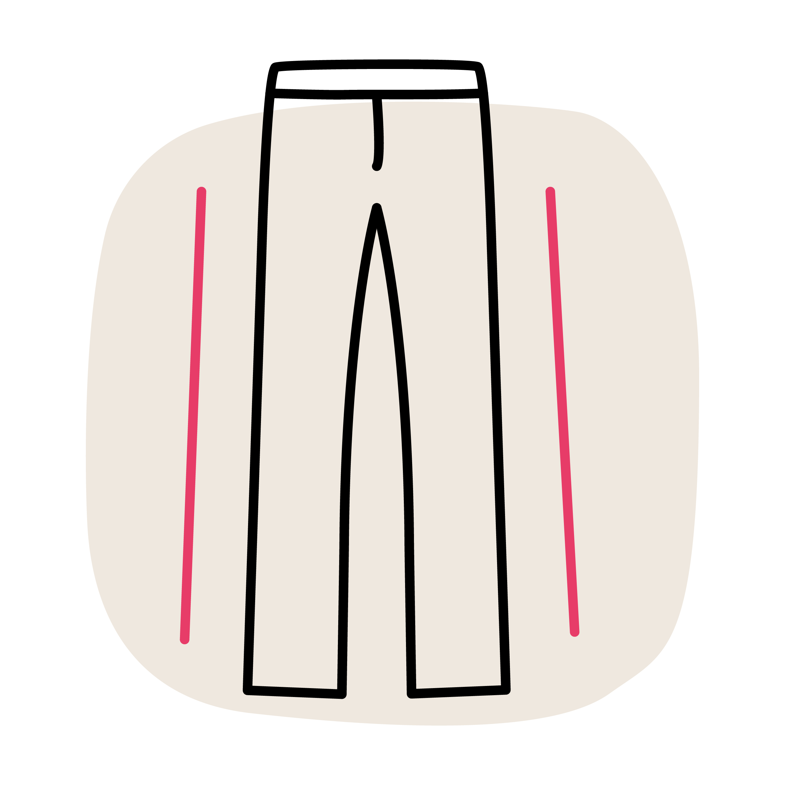 Illustratie van een recht broekmodel