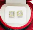 AROS CHICOS BULGARI CUADRADOS PLATA Y ORO