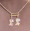 CONJUNTO ORO18K NENES/AS  + CADENA + PERCHA,  MODELO 2 COLORES