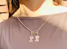 CONJUNTO ORO18K NENES/AS  + CADENA + PERCHA,  MODELO 2 COLORES