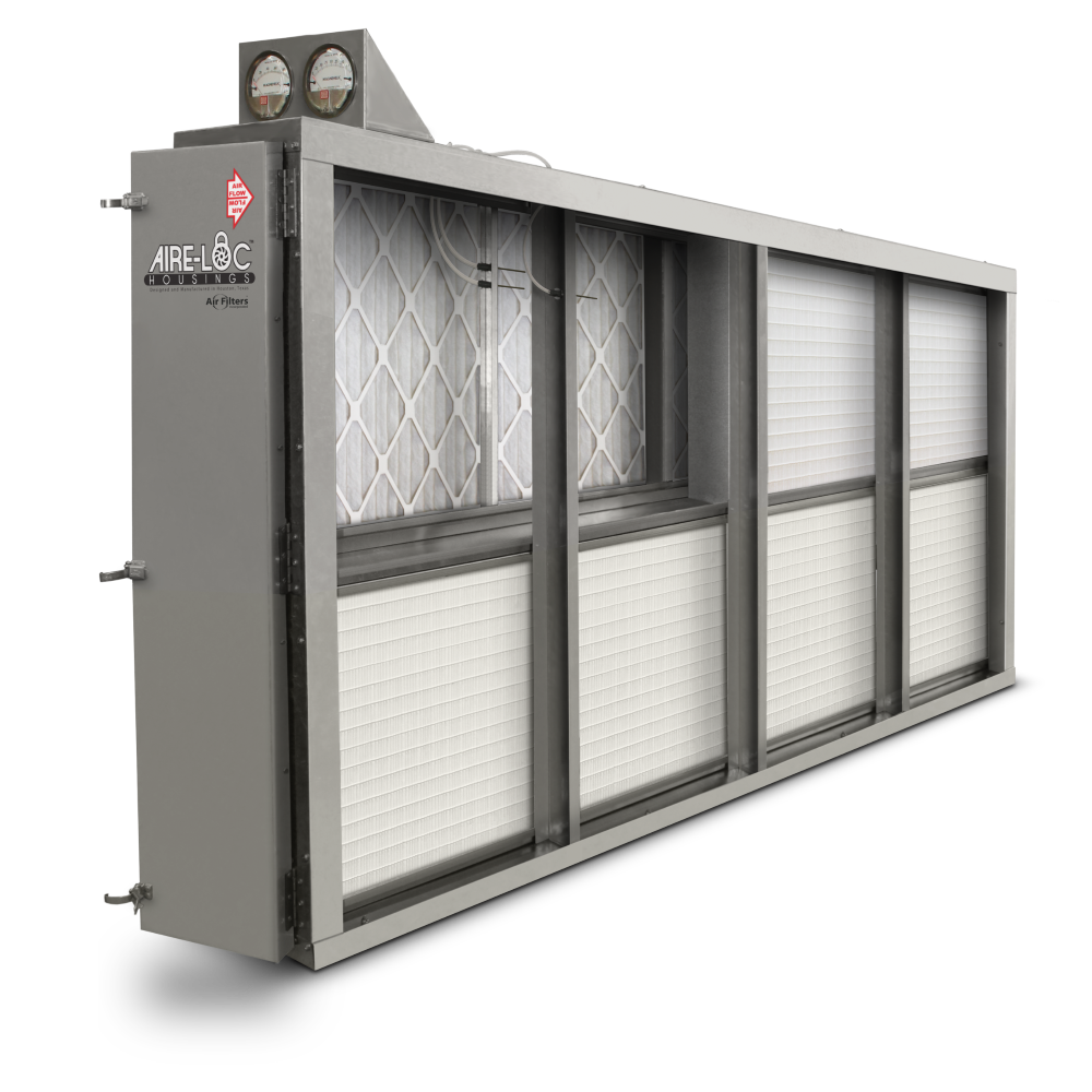 Side-Access Double Flat Bank Filter Housing