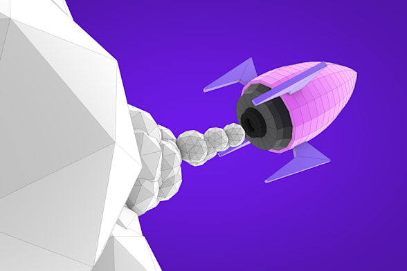 Create a low-poly rocket and bring it to life in cinema 4D