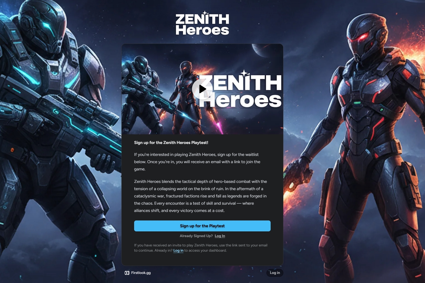 firstlook playtest signup