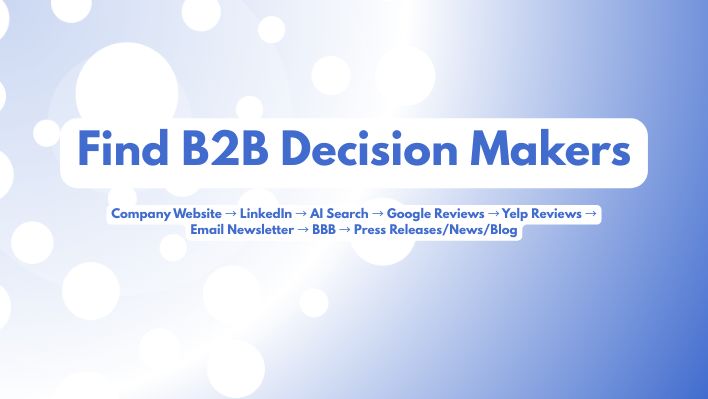 7 Highly Effective Ways to Find B2B Decision Makers