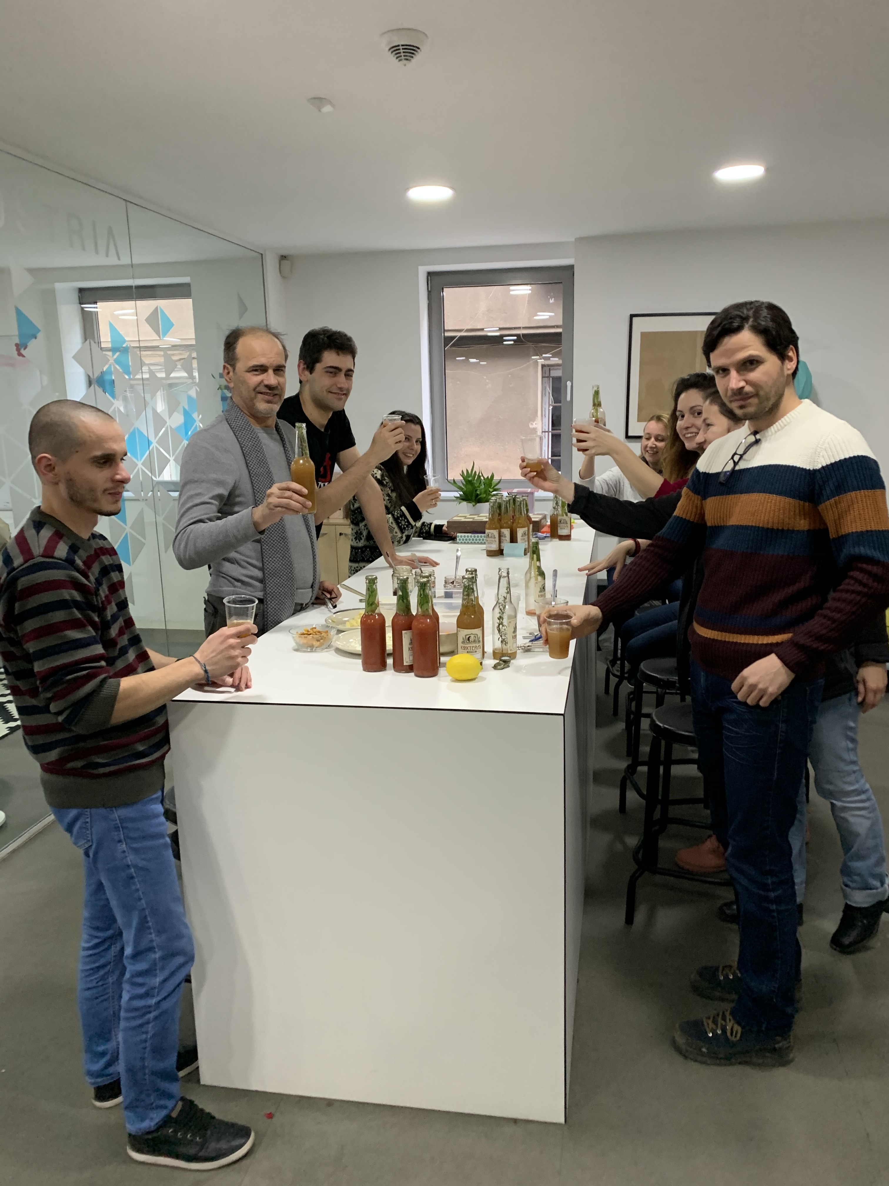 One of Nino’s passions is making cocktails. Therefore we are extremely happy when he visits the office, because he never misses to surprise us with his tasty drinks.