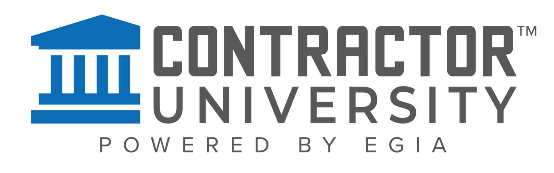 Contractor University Powered by EGIA Logo