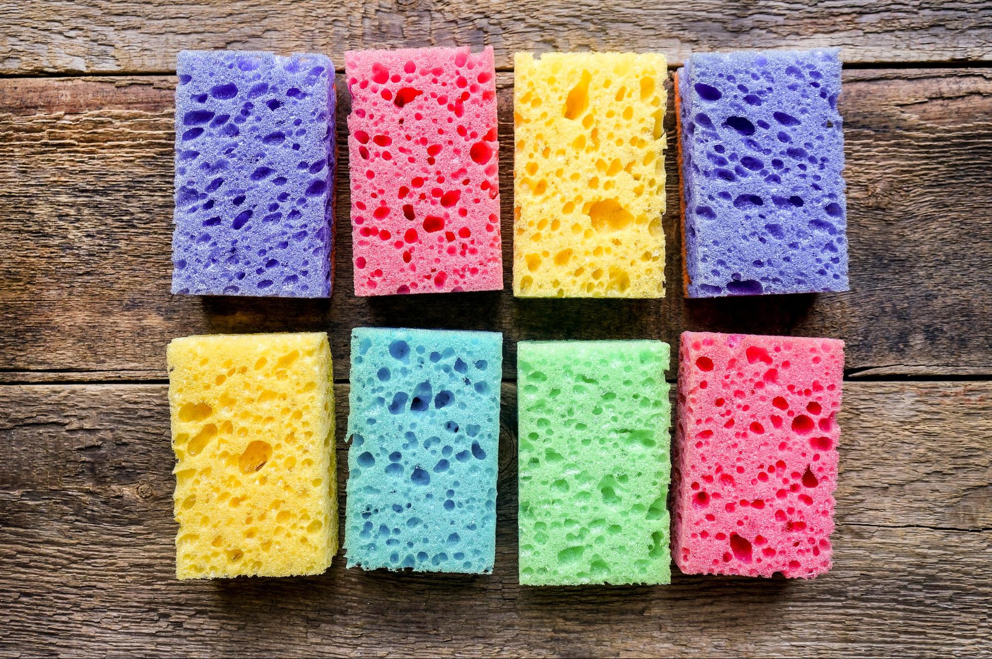 multi color sponges 