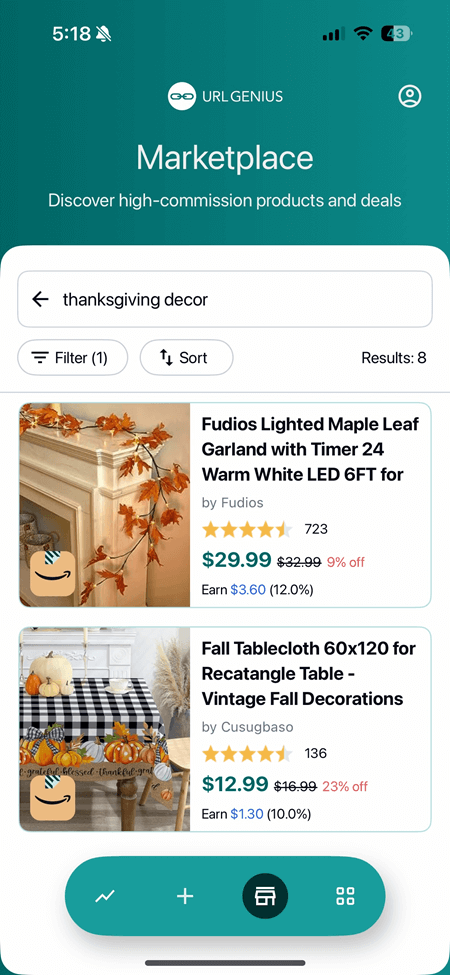 URLgenius Marketplace: The One Stop Shop for Affiliates and Influencers Looking for Amazing High Commission Offers for Influencers