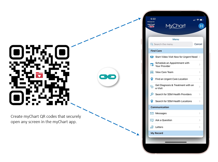 QR Codes that Open the myChart Appointment Screen