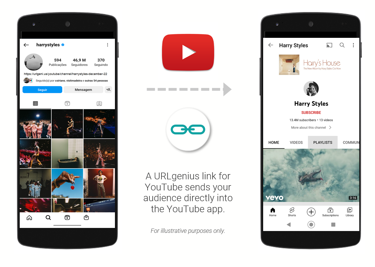 YouTube deep linking to open the YouTube app from Instagram and other apps without using SDKs