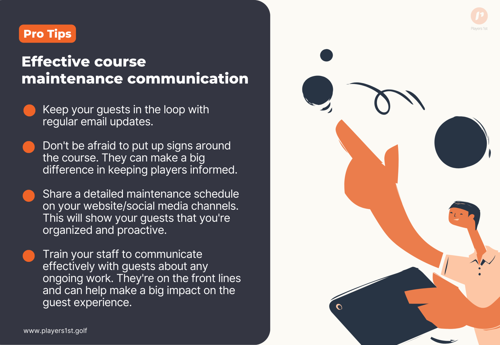 Improve communication about course maintenance; tips to maintenance communication;
