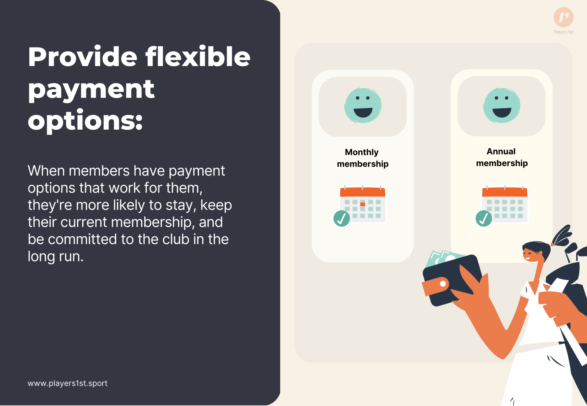 Image explaining the benefits of providing flexible payment options.