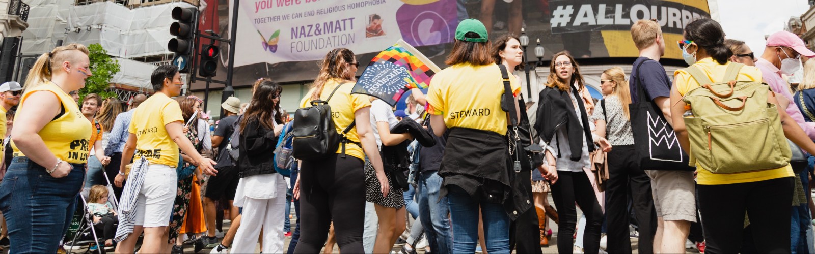 Multiple Volunteers at Piccadilly Circus