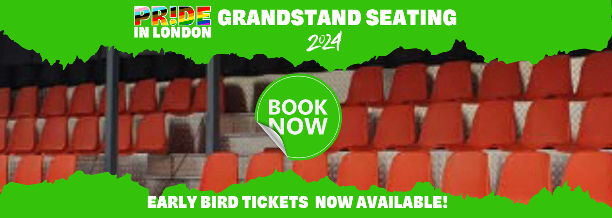 Grandstand banner - early bird ticket