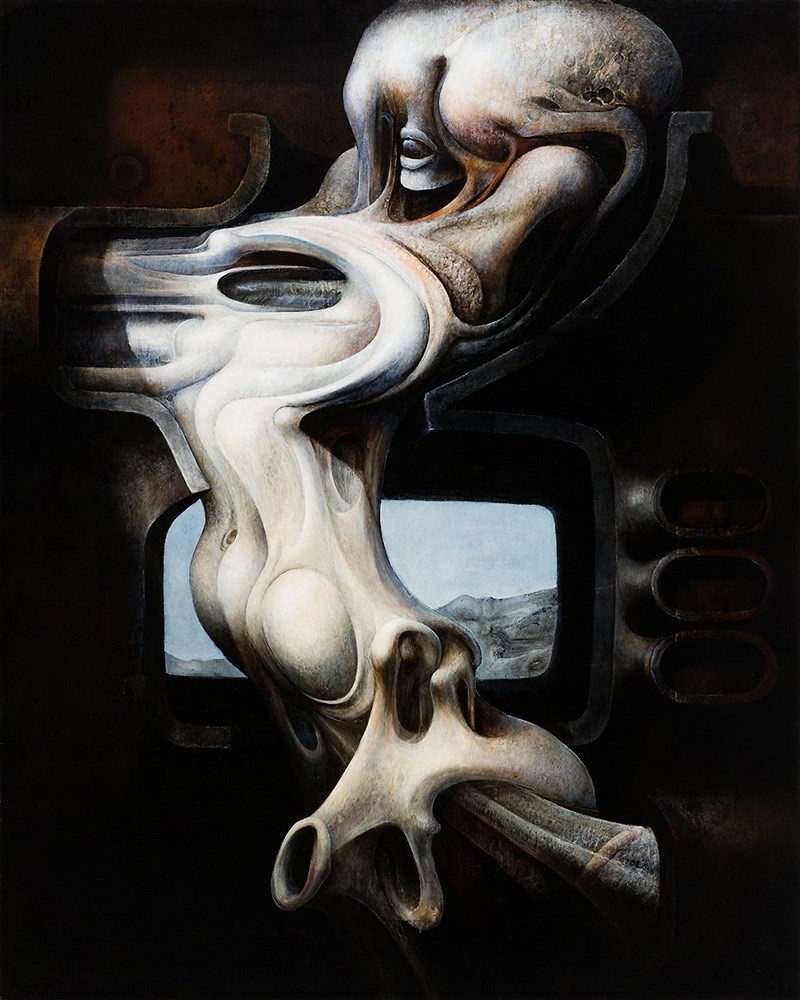 H. R. Giger, No. 93. Hommage to S. Beckett I (1968)