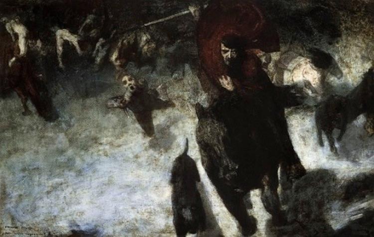 Franz von Stuck, Die wilde Jagd [The Wild Chase] (1889)