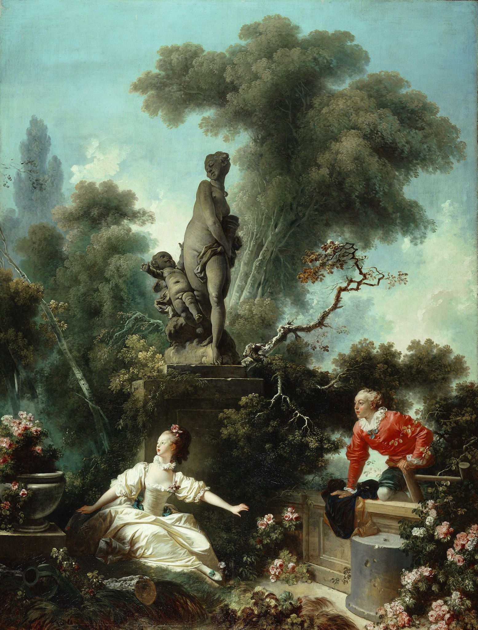 Jean-Honoré Fragonard, The Progress of Love: The Meeting (1771)