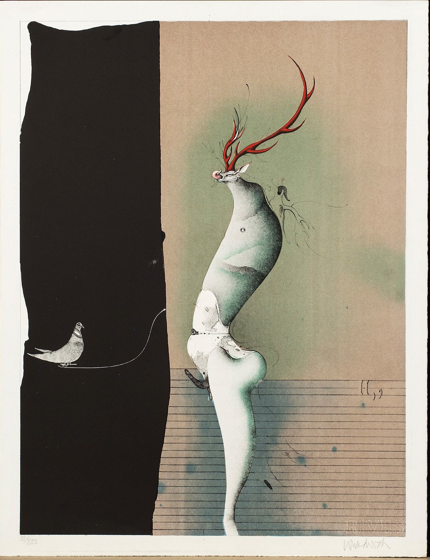Paul Wunderlich, From the Song of Songs, Salome II, 9 (1969)