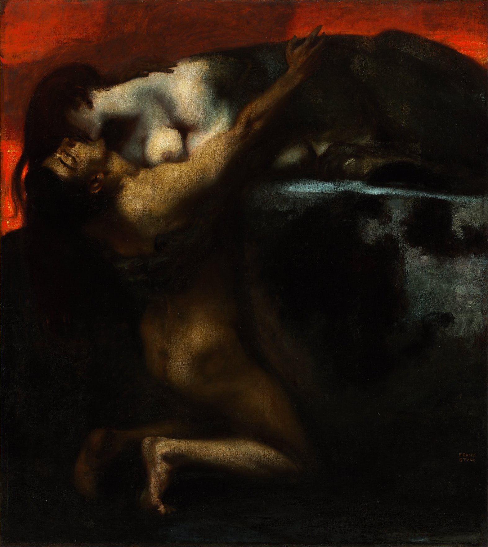 Franz von Stuck, The Kiss of the Sphinx (1895)