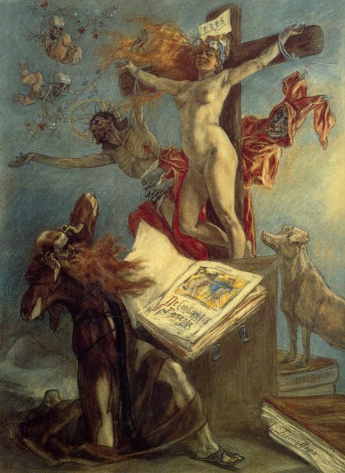 Félicien Rops, The Temptation of St. Anthony (1878)