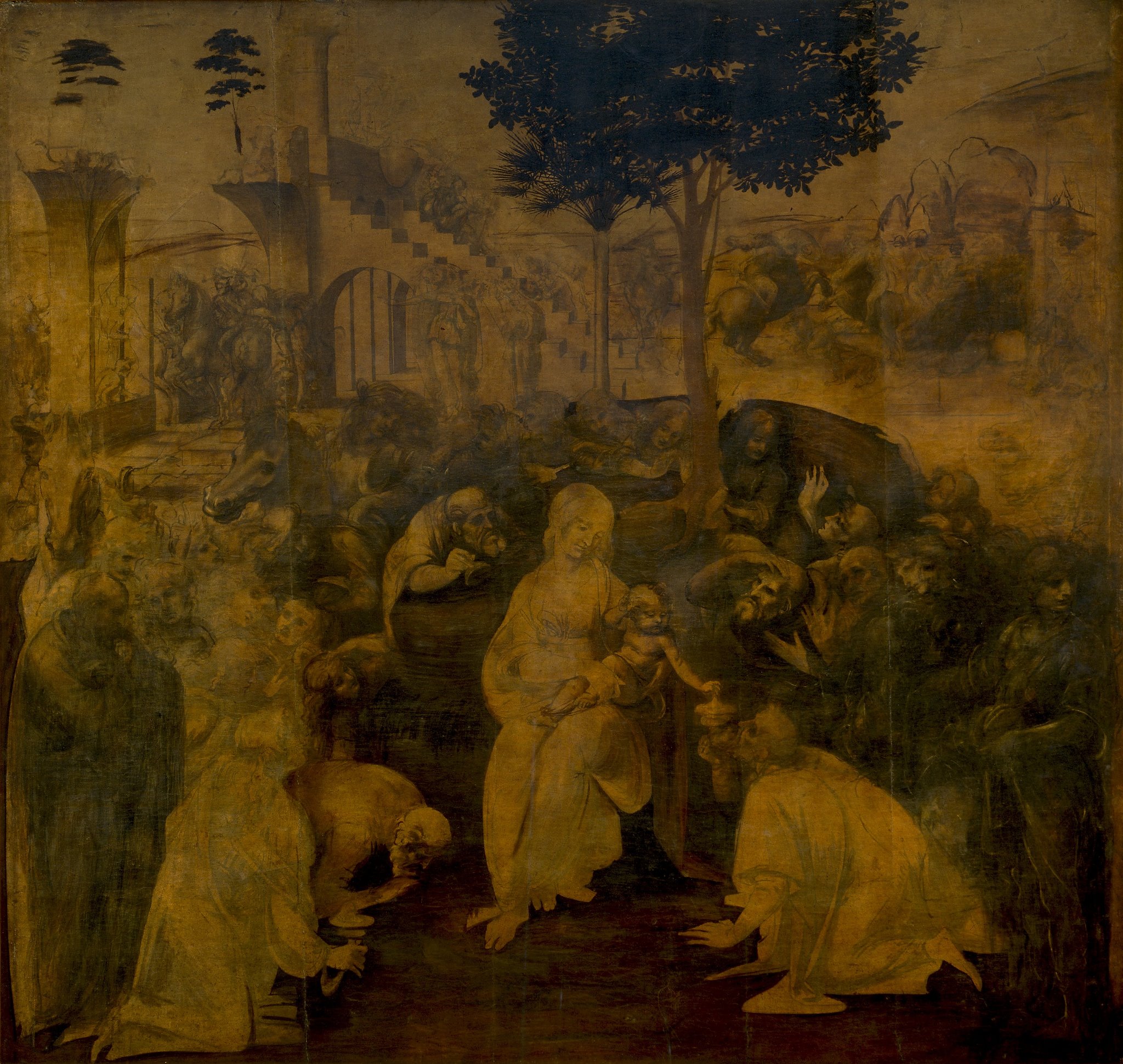 Leonardo da Vinci, Adoration of the Magi (1481)
