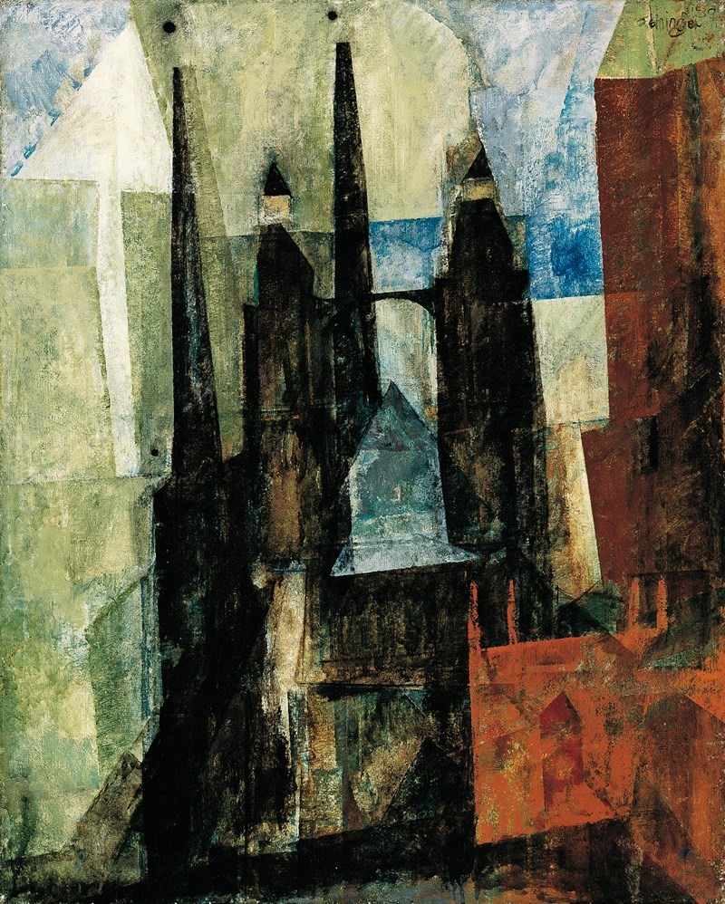 Lyonel Feininger, Marienkirche mit dem Pfeil (1930)