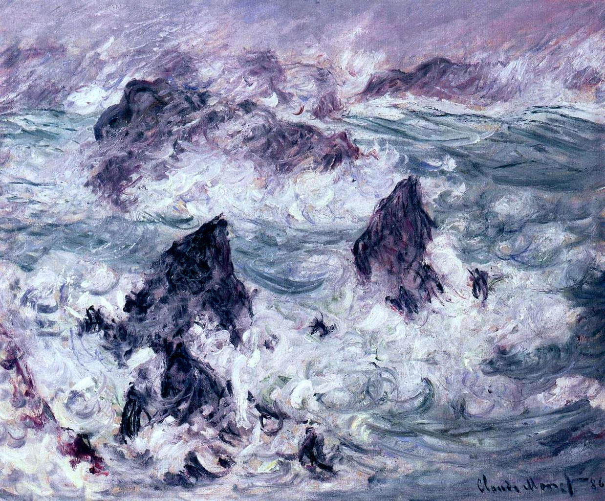 Claude Monet, Storm at Belle-Ile (1886)