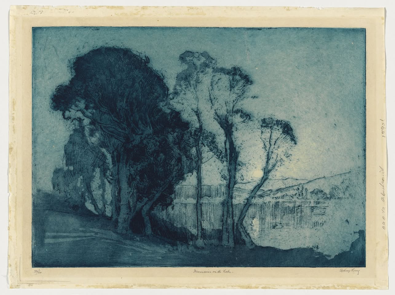 Sydney Long, Moonrise on the Lake (1929)