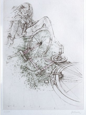 Hans Bellmer, Jeune fille et la bicyclette (1946)