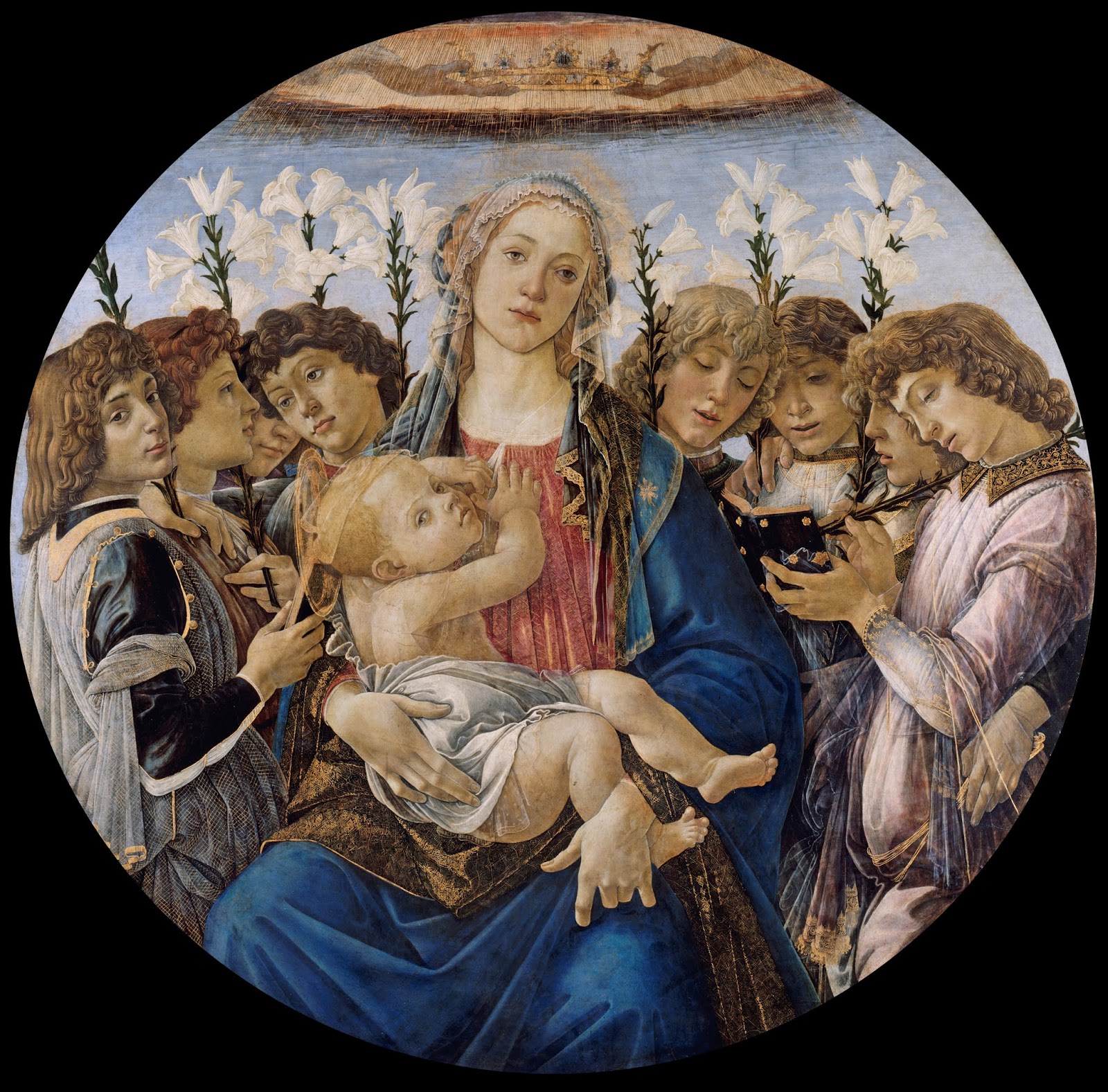 Sandro Botticelli, Mary with the Child and Singing Angels (1477)