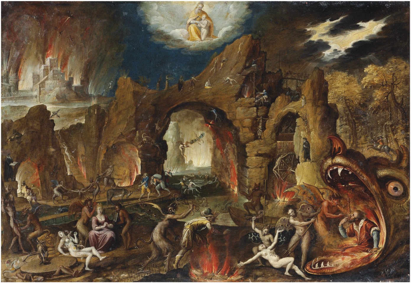 Jacob Isaacsz. van Swanenburg, The Harrowing Hell (1586)