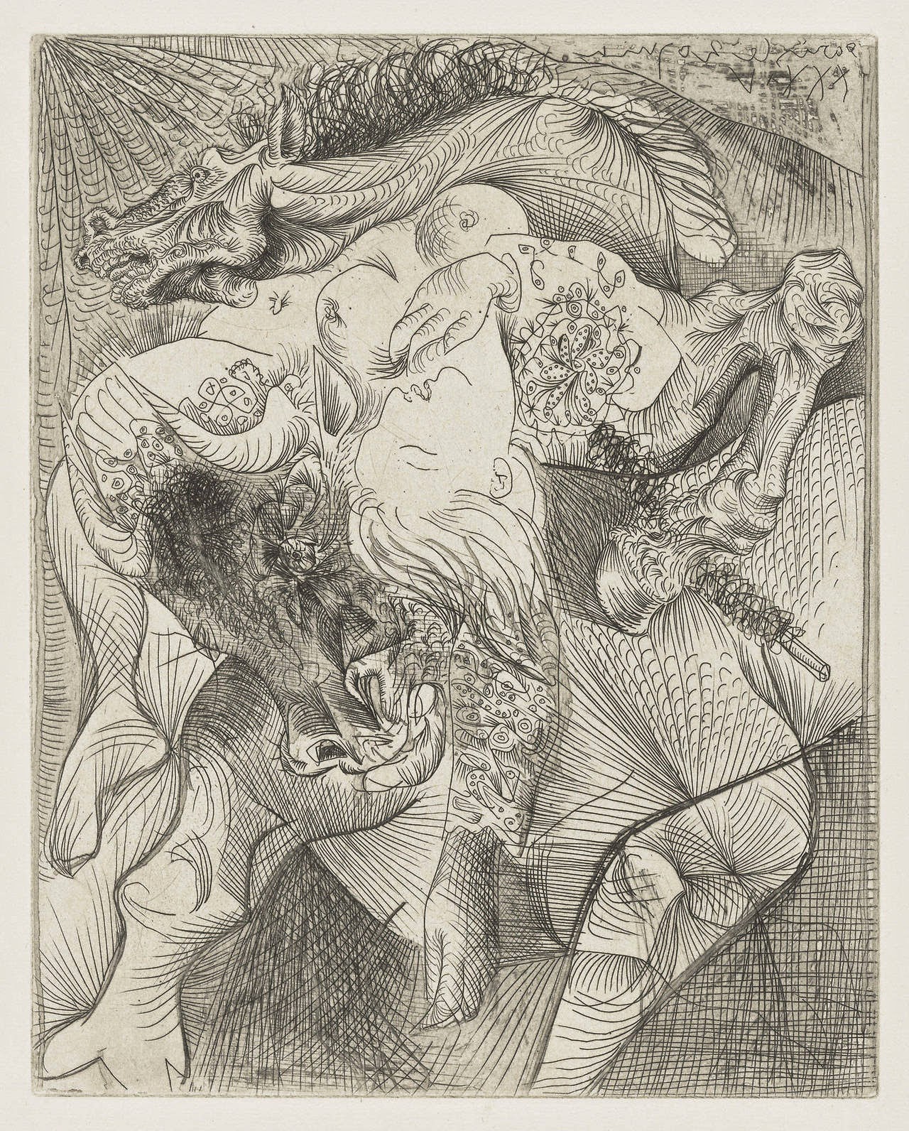 Pablo Picasso, Marie-Thérèse as Female Torero [Marie-Thérèse en femme torero] from the Vollard Suite [Suite Vollard]