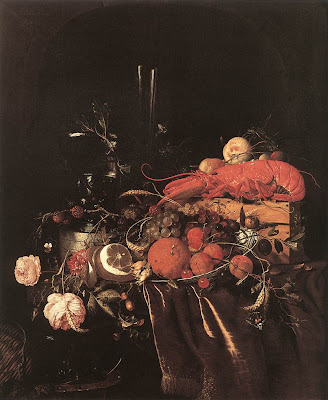 Jan Davidsz. de Heem, Still Life with Fruit, Flowers, Glasses and Lobster (1660)