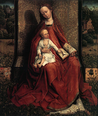 Master of the Embroidered Foliage, Virgin and Child (1490)