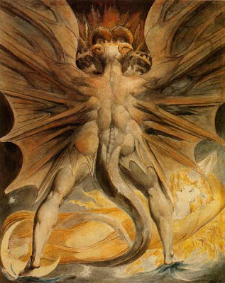William Blake, The Great red Dragon and the Woman Colthed with the Sun (1805)