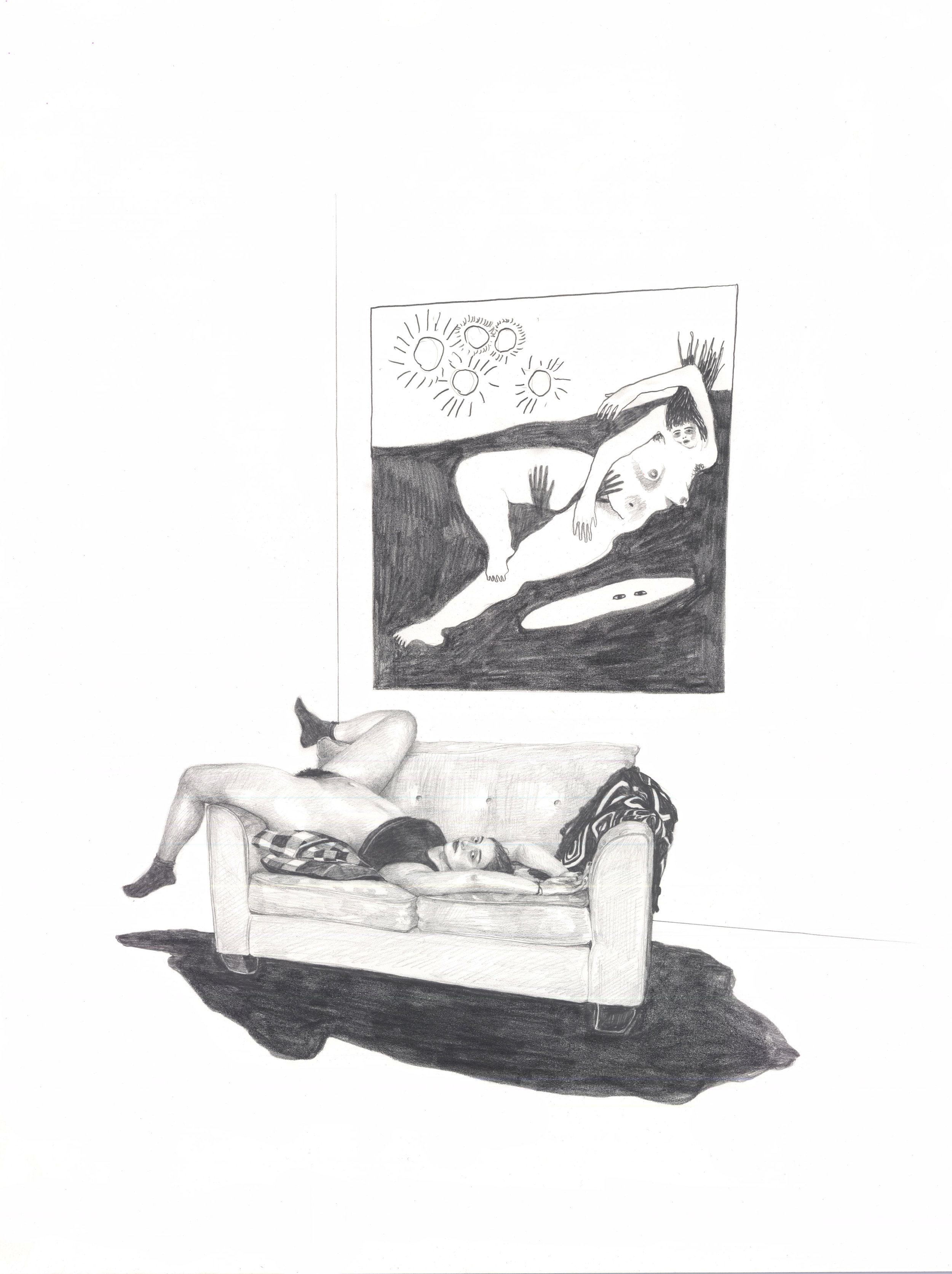 Frances Waite, Me wanting a lobotomy under a painting I never made called In Bluets Passages (2017)