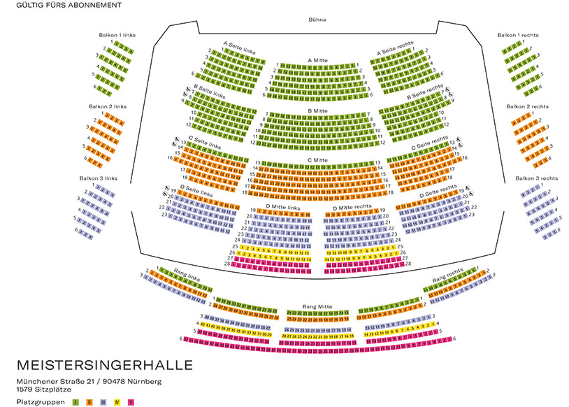 Seating plan Meistersingerhalle