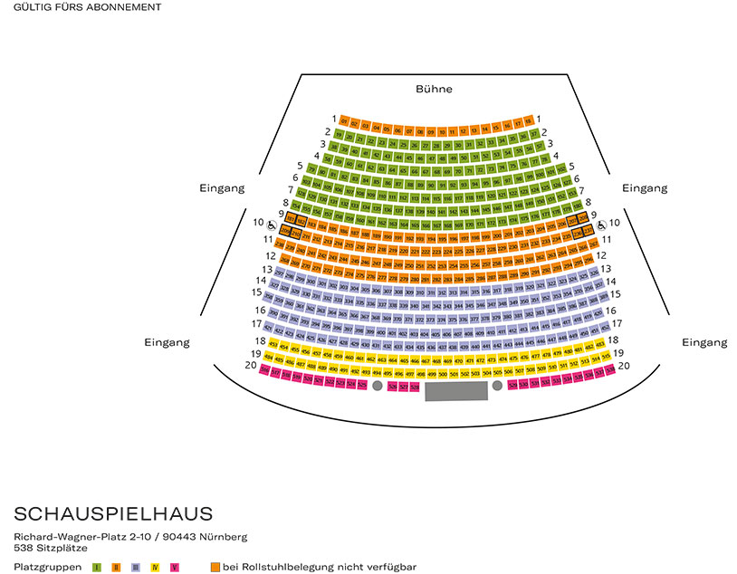 Seating plan Schauspielhaus