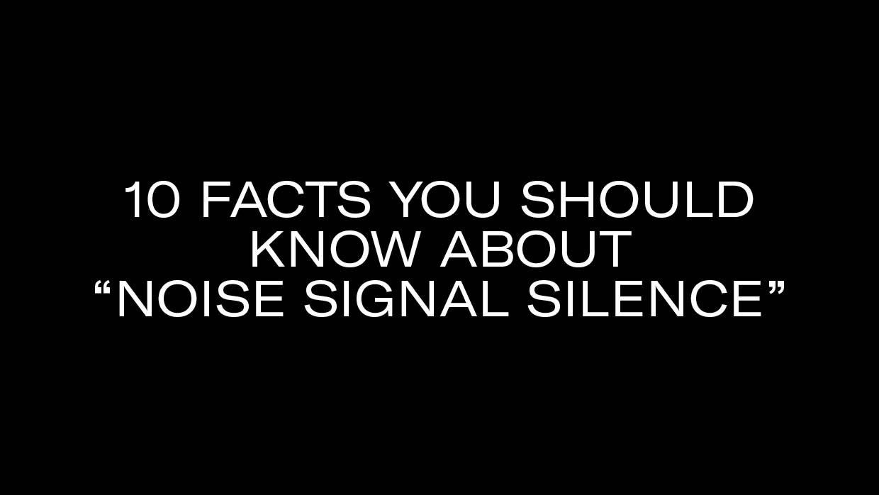 10 facts NoiseSignalSilence3