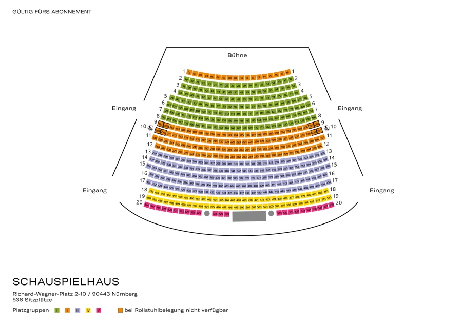 Seating plan Schauspielhaus
