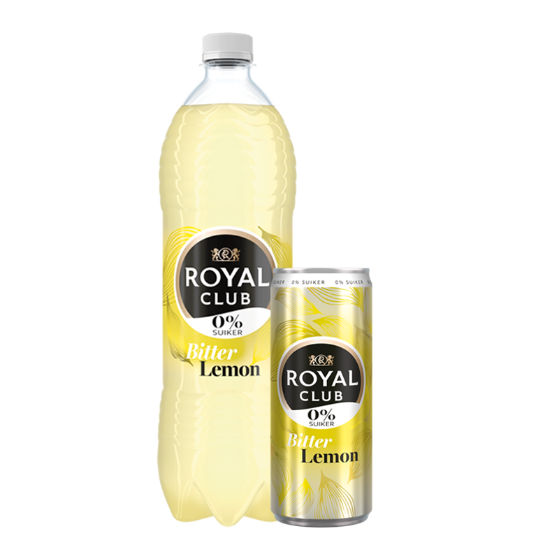 Royal Club Bitter citron 0% sucre 1 litre par bouteille pet, rétractable 6  bouteilles