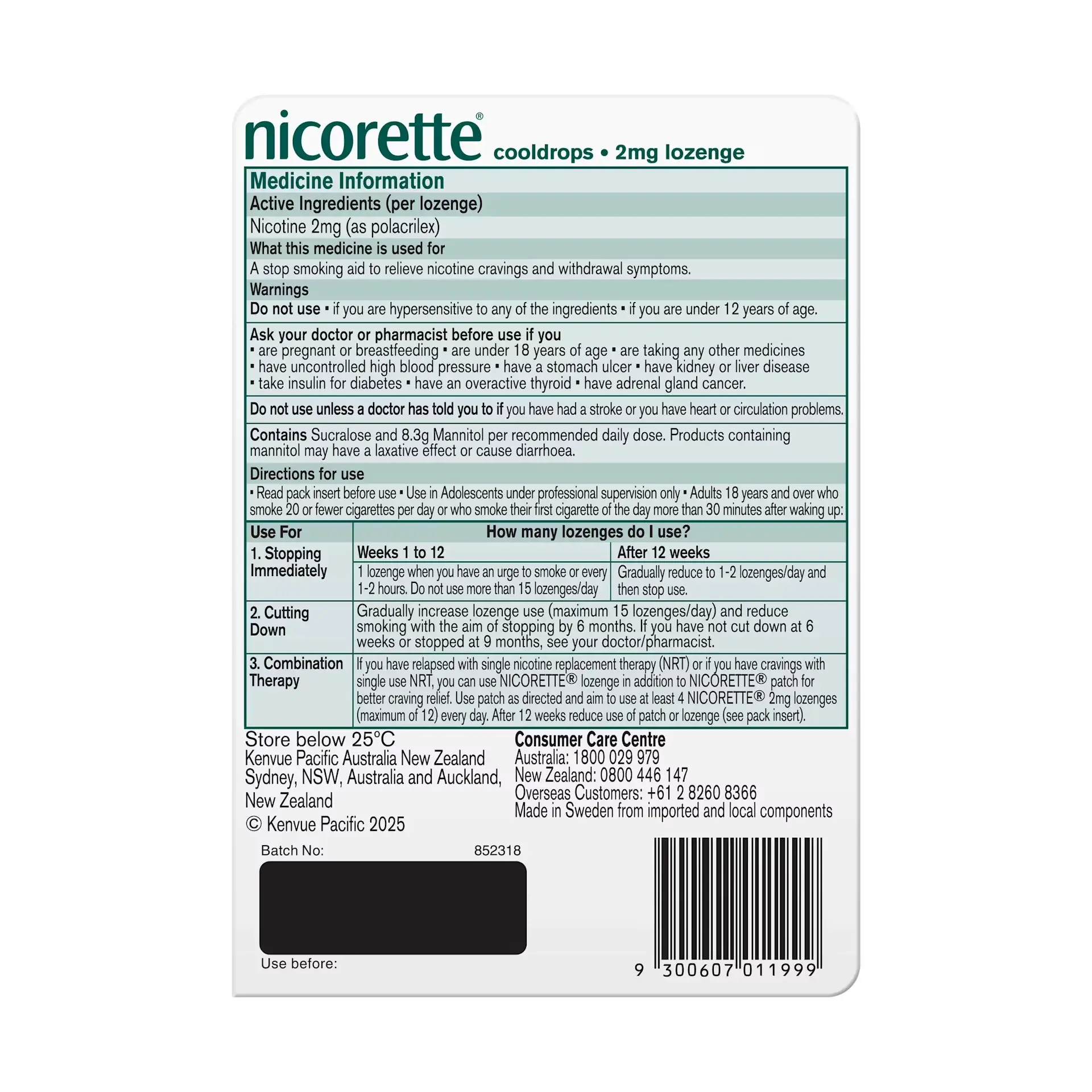 NICORETTE® Lozenge Back