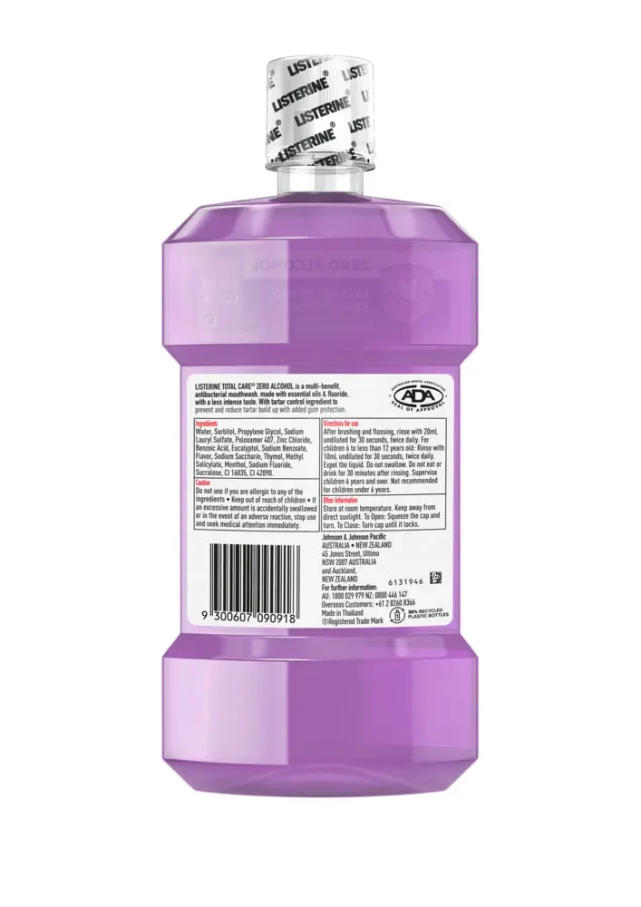 Listerine® Total Care Zero Mouthwash Back