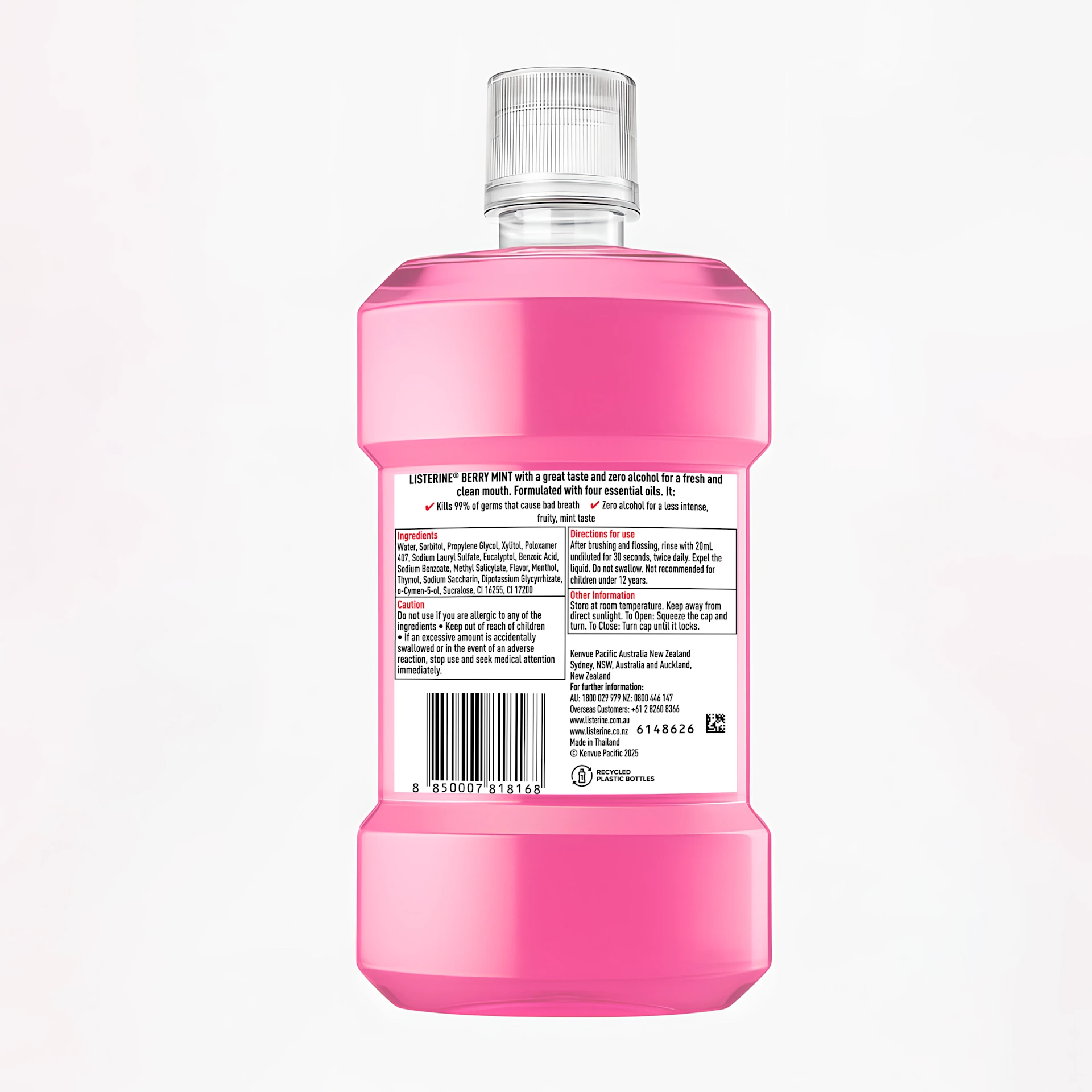 Listerine® Berry Mint Mouthwash Back