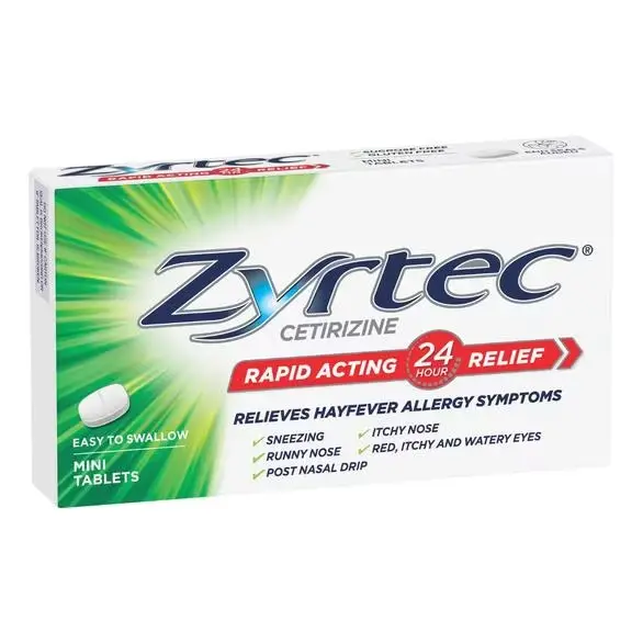 Zyrtec Rapid Acting Allergy Antihistamine & Hayfever Tablets