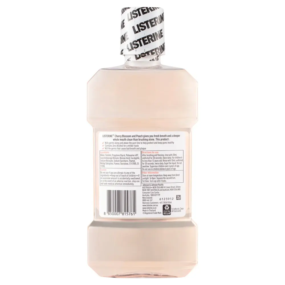 Listerine® Cherry Blossom and Peach Mouthwash Back