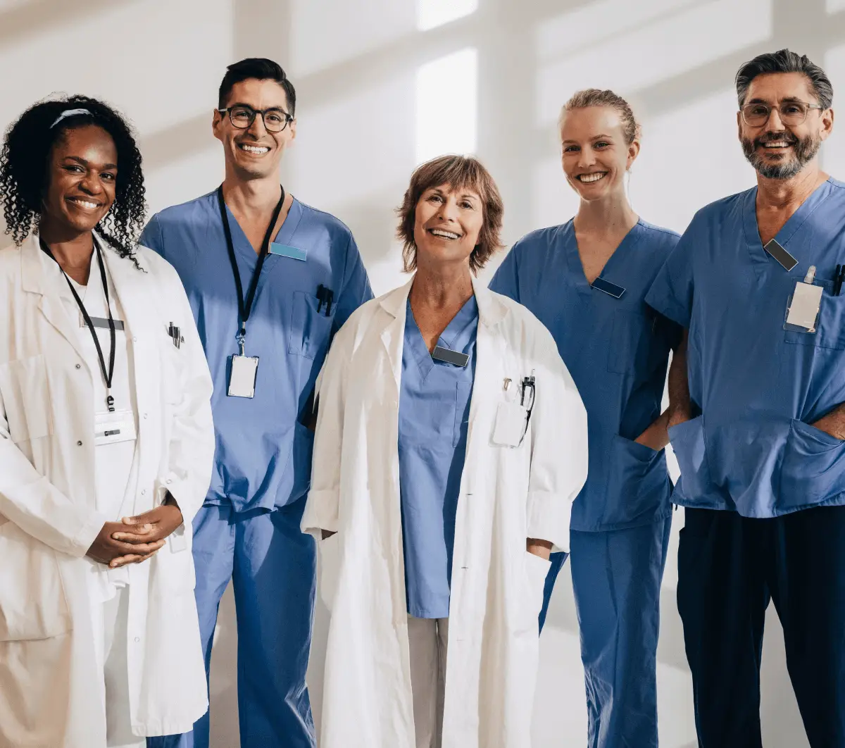A group of doctors and nurses who use DocuSign to improve healthcare efficiency.