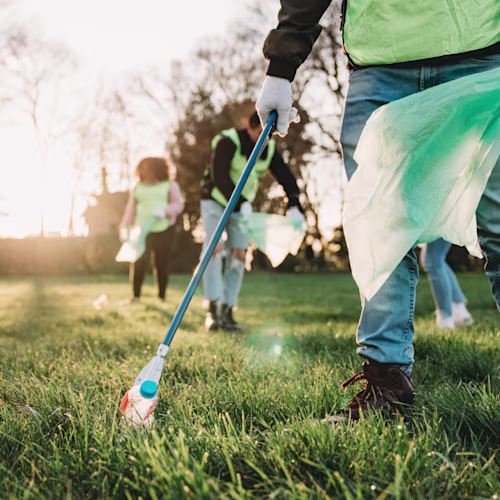 Volunteers work at a nonprofit