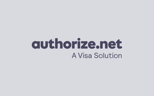Authorize.net logo op grijs
