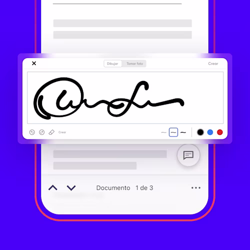 Un usuario dibuja una firma y firma un acuerdo en su teléfono con la aplicación móvil Docusign